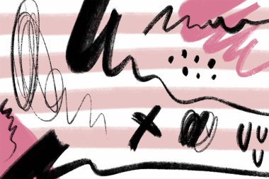 Fırça konturları doku, desen arka plan karalamak. Evrensel yaratıcı grafik tasarım şablonu. Benzersiz şık modern resim, pastel renk soyut poster ile Oda Dekorasyon için şekiller