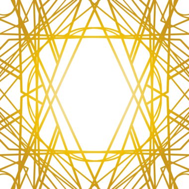 Eski vintage retro detaylı çerçeve çizgili. 1920-s. Royal altın sigorta primi dekor öğeleri stili. Metin şablonu