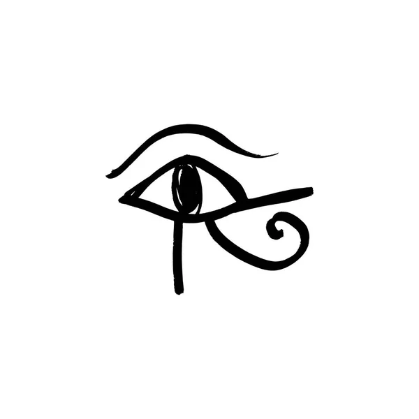 Ancient Egyptian Symbol Eyes Left Eye Horus Pharaohs Amulet Good — Stock Vector