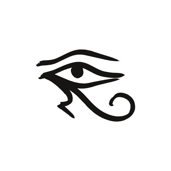Egyptische Oersymbool Van Ogen Linker Oog Van Horus Farao Amulet — Stockvector