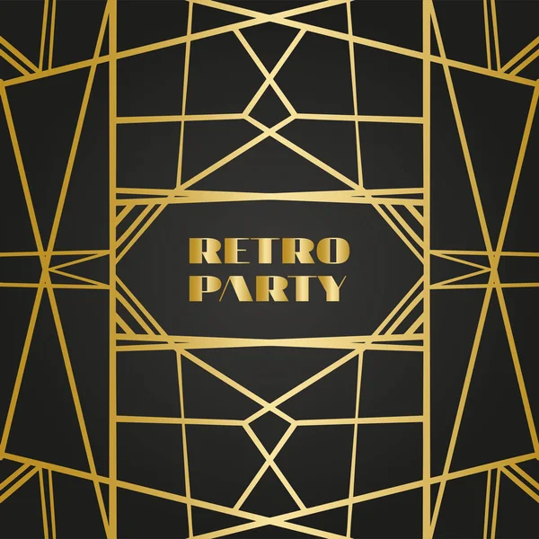 Old Vintage Retro Detailed Frame Lines Royal Golden Premium Decor — Stock Vector