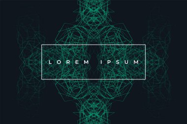 Soyut fütüristik Infographic vektör arka plan. Internet, web sanat. Bilgisayar, derin yapay zeka öğrenme kuantum. EPS