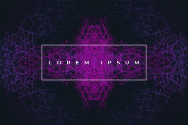 Soyut fütüristik Infographic vektör arka plan. Internet, web sanat. Bilgisayar, derin yapay zeka öğrenme kuantum. EPS