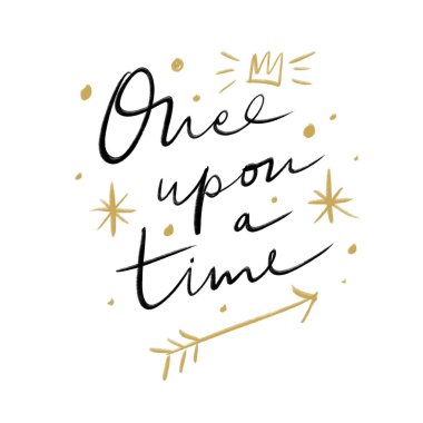 Bir zamanlar yazı. Sihirli sanat. Neon parlak çizgiler. Dekor öğesi, malzeme ve grafik tasarımı için yazdırma. Hediye kartı ve çocuk ürünleri için iyi