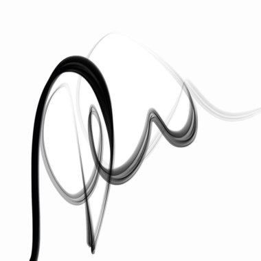 Vektör duman karalama taslak doku çizgilerinin. Dalgalar, titreşim. Mürekkep ve beyaz zemin üzerine su