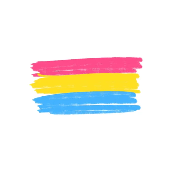 Pansexual Movimento Lgbt Símbolo Cor Isolado Bandeira Minorias Sexuais Gays — Vetor de Stock