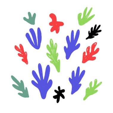 Çiçek abstration, arka plan. El stilize temting çağdaş sanat çekilmiş. Boho hipster çizim