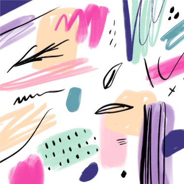 Abstration arka plan. El stilize temting çağdaş sanat çekilmiş. Boho hipster çizim