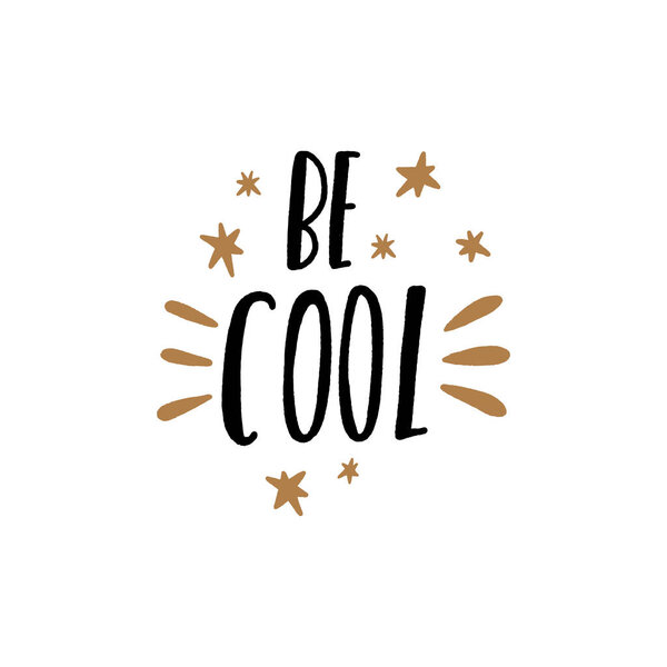 Спокойно. Заманчивая миленькая типографская открытка или плакат. Векторная иллюстрация
