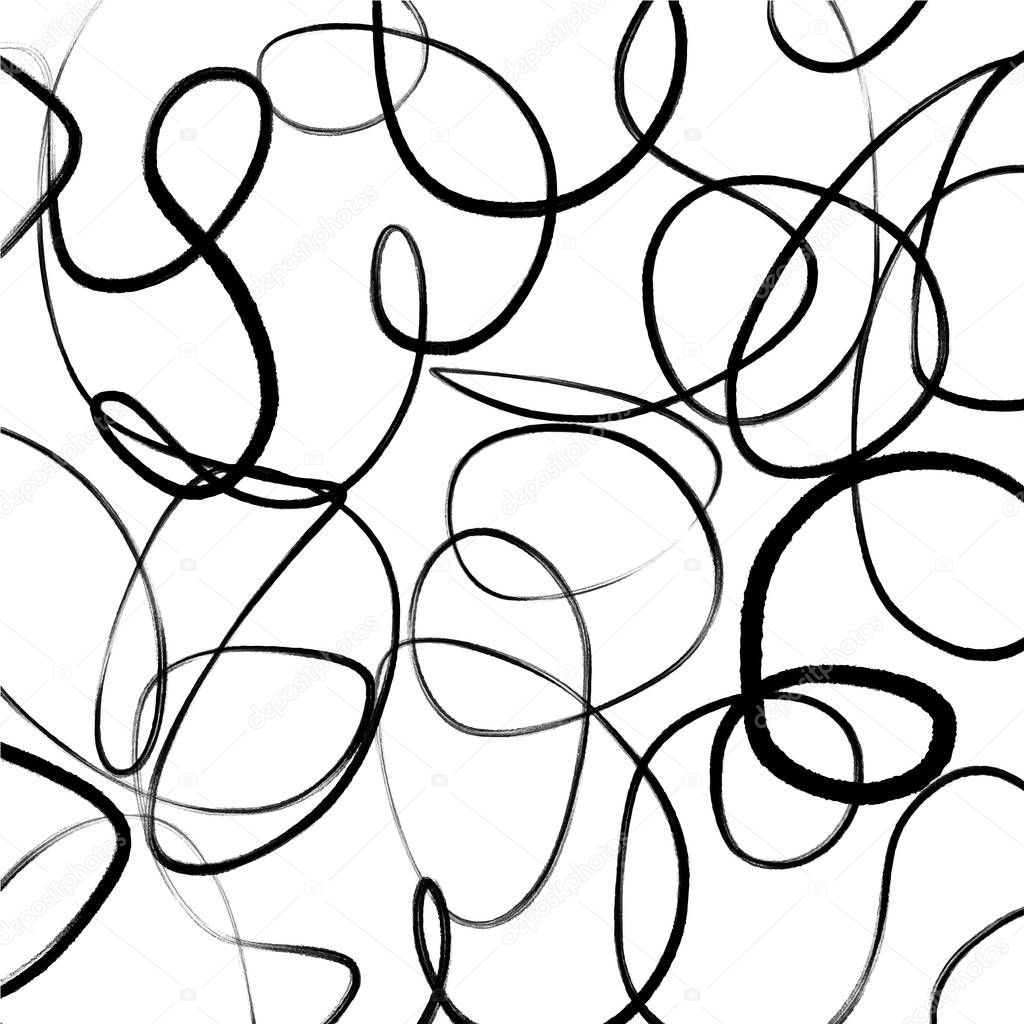 Hand drawn scribble sketch lines object on white background. Vector artistic print wallpaper