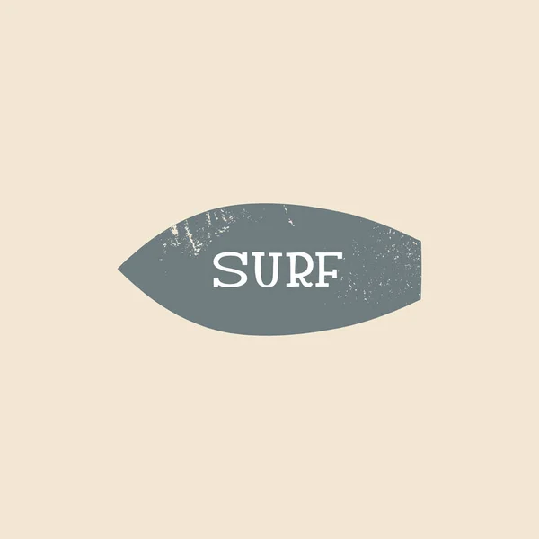 Logotipo vintage, insignia, estampado de camiseta emblema o pancarta para club de surf. Ilustración vectorial — Vector de stock
