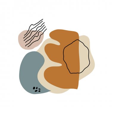 Modern soyut şekiller vektör arka plan veya düzen. Pastel İskandinav renkleri palet