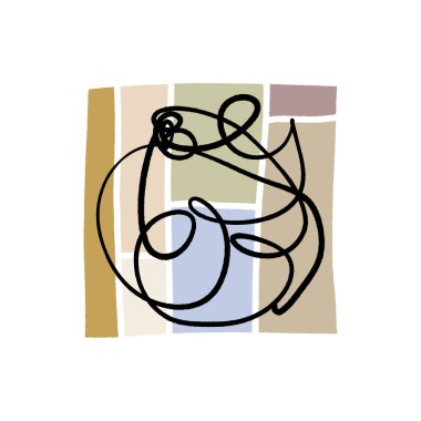 Soyutlama. Modern çağdaş sanat soyut şekiller. Vektör