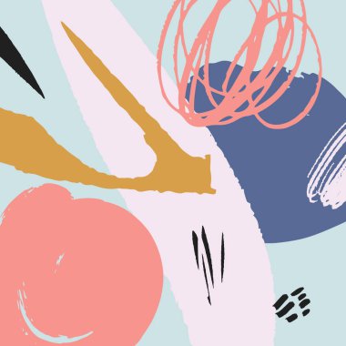 Modern soyut sanat. İskandinav tarzı baskı. Iç ve diğer için İskandinav tasarımı. Vektör Eps