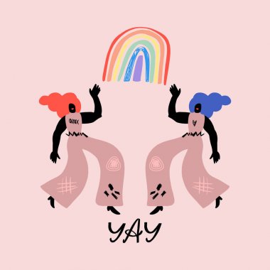 Gay Pride Lgbt kavramı vektör illüstrasyon. Clipart Eps.