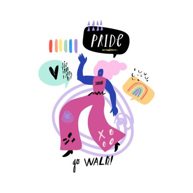 Gay Pride Lgbt kavramı vektör illüstrasyon. Clipart Eps.