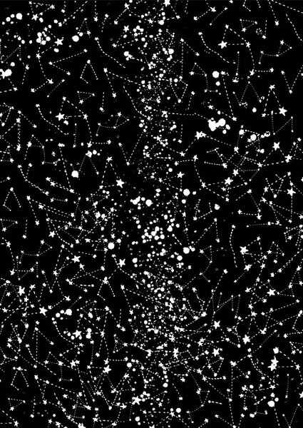 Starry Earth space scene vector, foggy galaxy texture. Dark colors. Stars and planets illustration. Good for poster, wallpaper, banner, layout, cover and more