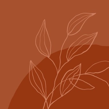 Terracotta Art Print Abstract Modern Dijital Resim Moda İskandinav Stili Renk Soyutlama Poster Çağdaş Baskı Yanık Turuncu Vektör İllüstrasyon