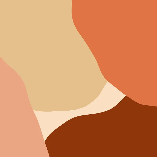 Terracotta Art Print abstrakt modern digital målning mode skandinavisk stil färg abstraktion affisch samtida Print brända orange vektor illustration — Stock vektor