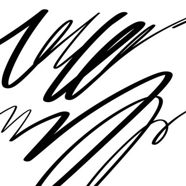 Siyah Çizgiler Pürüzsüz Soyut Basit Dalga Su Şekli Siyah Ve Beyaz Kaplama Minimalist Element Poster Grunge Sketch Düz Vektör İllüstrasyon