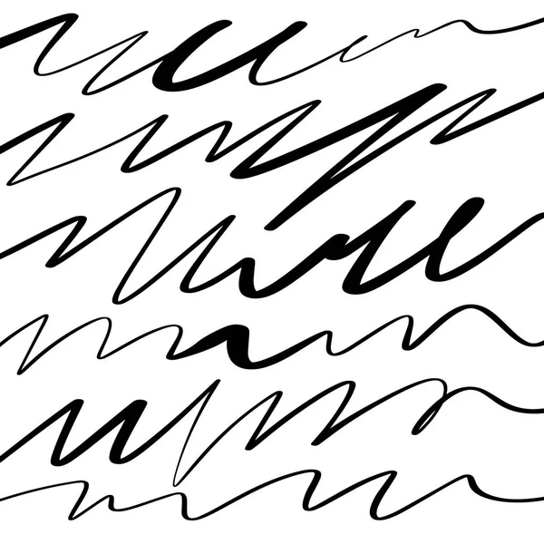 Czarne linie gładki Abstrakcja prosty fala woda kształt czarny i biały powłoka minimalistyczny element plakat grunge szkic wektor — Wektor stockowy