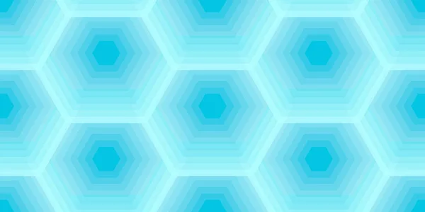 Abeille hexagonale en nid d'abeille de couleur bleue, motif vectoriel sans couture . — Image vectorielle