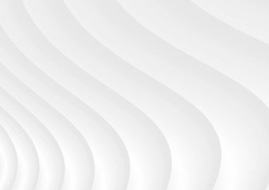 Soyut dalgalar dalgalı 3d beyaz artalan. illüstrasyon