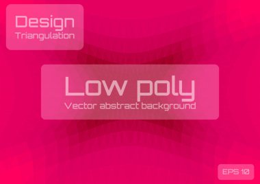 Soyut arka plan düşük poli kırmızı. Mor ve kırmızı tarzda geometrik nirengi. Dokulu Desen.