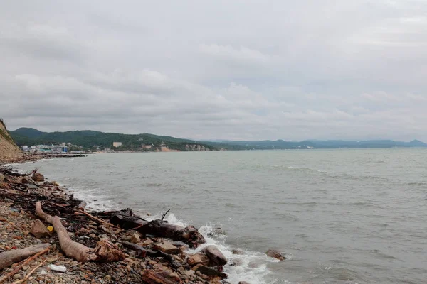 Plage Soir Attente Pluie — Photo