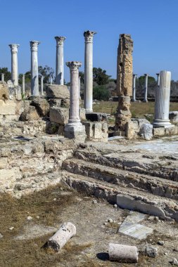 Salamis içinde Turksh Kuzey Kıbrıs (KKTC) kalıntıları. Bu Roma kalıntıları 31bc gelen Tarih.