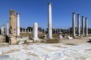 Salamis içinde Turksh Kuzey Kıbrıs (KKTC) kalıntıları. Bu Roma kalıntıları 31bc gelen Tarih.
