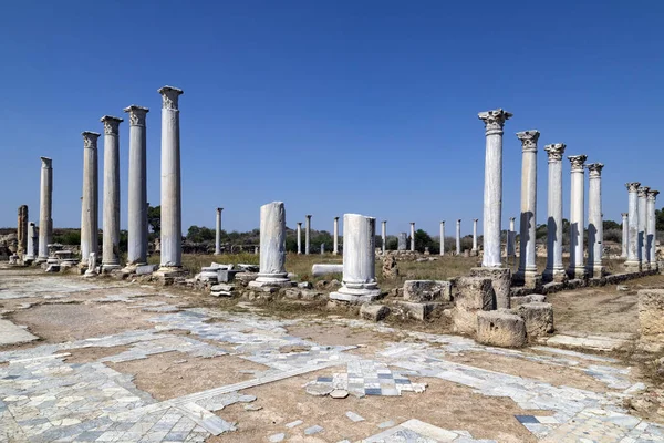 Ruin Salaminy Brat Siostra Republiki Cypru Północnego Trnc Ruiny Rzymskie — Zdjęcie stockowe