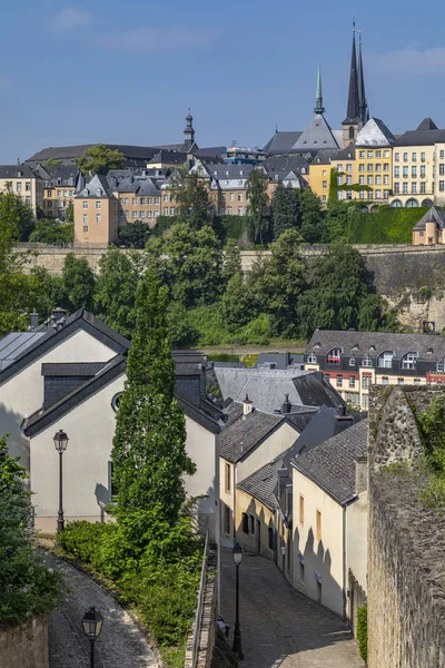 Πόλη Του Λουξεμβούργου Λουξεμβούργο Ville Τείχη Της Παλιάς Πόλης Είδαν — Φωτογραφία Αρχείου