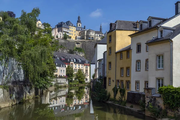 Luxembourg Ville Luxembourg Veggene Den Gamle Byen Sett Fra Grund – stockfoto