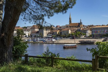 The town of Bergerac on the Dordogne River in the Nouvelle-Aquitaine region of France. clipart
