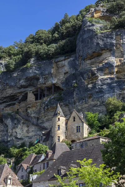 Parte Del Villaggio Roque Gageac Fiume Dordogna Questo Pittoresco Villaggio — Foto Stock