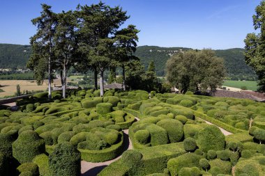 Jardins de Marqueyssac Fransa'nın Dordogne bölgedeki bahçelerde budama sanatı.