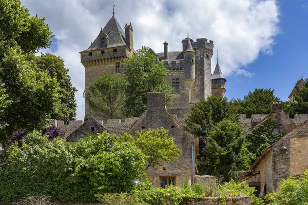 Chateau Montfort Vár Francia Kommün Vitrac Ban Dordogne Franciaország — Stock Fotó
