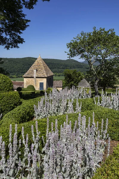 Κήποι Του Jardins Marqueyssac Στην Dordogne Περιοχή Της Γαλλίας — Φωτογραφία Αρχείου