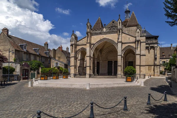 Собор Нотр Дам Або Collegiale Нотр Дам Місті Beaune Бургундії — стокове фото