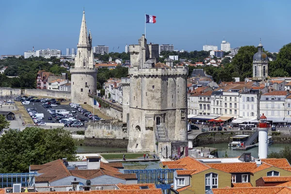 Tour Chaine Tour Lanterne Torre Lanterna Porto Vieux Rochelle Costa — Fotografia de Stock