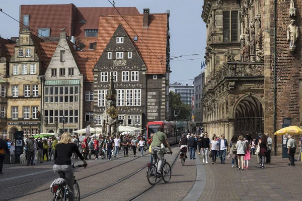 Marktplatz Dans Altstadt Vieille Ville Brême Dans Nord Est Allemagne — Photo