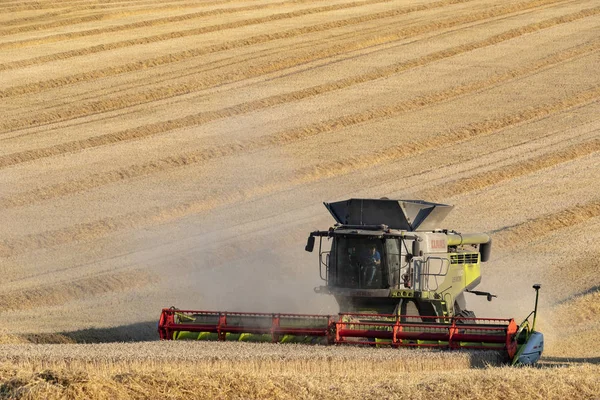 收获时间 在英国北约克郡的农村地区种植小麦 — 图库照片