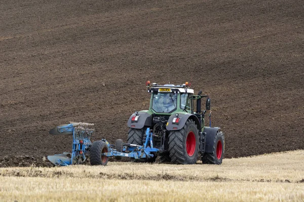 Оранка Поля Сільськогосподарських Угідь Північному Йоркширі Єднаному Королівстві — стокове фото