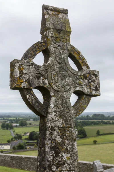 Keltský Kříž Rock Cashel Historické Místo Poblíž Vesnice Cashel Hrabství — Stock fotografie