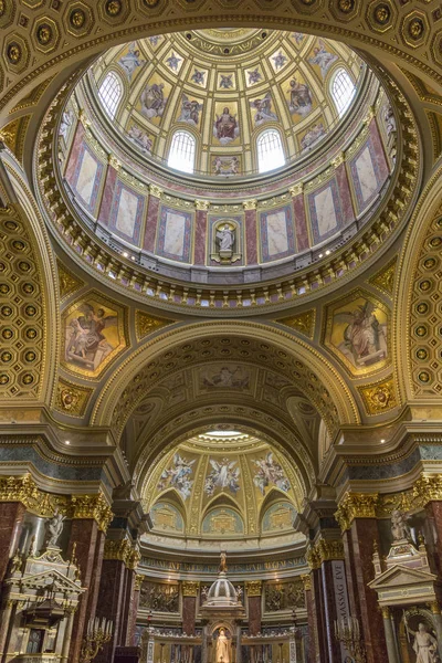 Interior Stephen Basilica Neoclassical Roman Catholic Basilica Budapest Hungary Named — Stock Photo, Image
