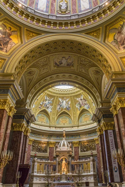 Interior Stephen Basilica Neoclassical Roman Catholic Basilica Budapest Hungary Named — Stock Photo, Image