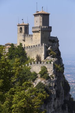 Mount Titano San Marino Guaita Kalesi. San Marino Cumhuriyeti İtalya tarafından çevrili bir enclaved microstate olduğunu.