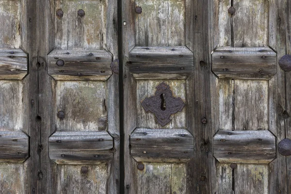 Oude Houten Deur Venetië Italië — Stockfoto