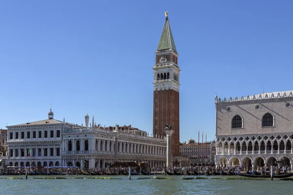 Praça São Marcos Biblioteca Palácio Doge Campanile Cidade Veneza Itália — Fotografia de Stock